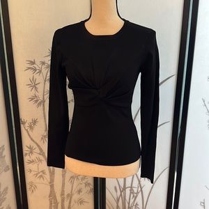 Zara Women’s Black Twist Front Sweater, Black, Large